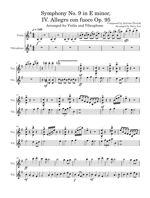 Antonín Dvořák - Symphony 9 in E minor, Op.95; "From the New World" IV. Allegro con Fuoco