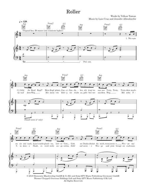 Roller - Apache 207 (Piano-Voice-Guitar)