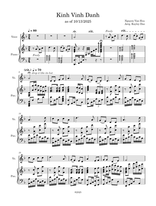 Kinh Vinh Danh – Lm. Nguyễn Văn Trinh