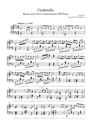 Mi　オーダーページ　シンデレラ Cinderella – Cidergirl Cinderella Sheet Music for Piano