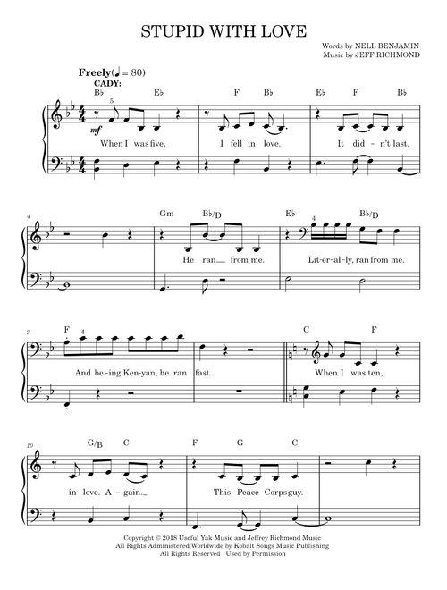 Mean Girls - Stupid With Love (Easy Piano)