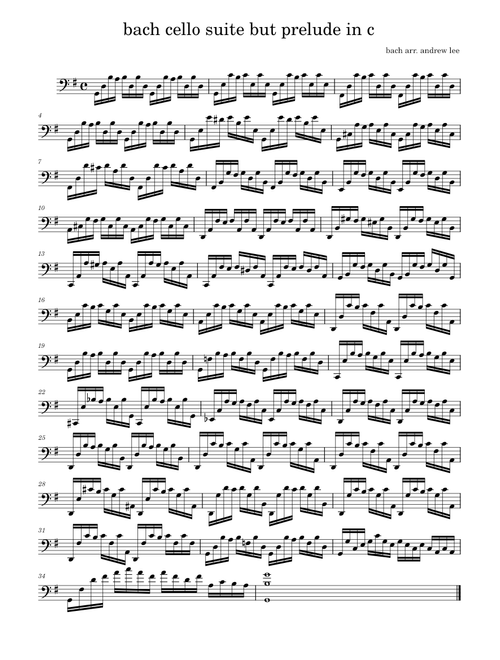 [a joke] bach cello suite but prelude in c major
