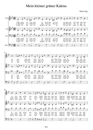 Mein kleiner grner Kaktus Sheet Music for Piano (Solo) easy | MuseScore.com