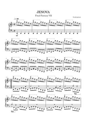 Final Fantasy VII - J-E-N-O-V-A Sheet Music for Piano, French horn