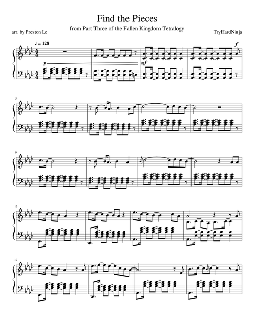 Find the Pieces - Fallen Kingdom (Minecraft) - Piano Solo