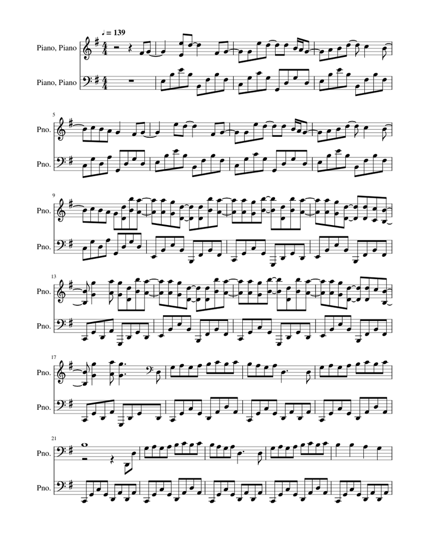 その他 Double Score Megurine Luka Double Lariat Sheet Music for Piano (Piano Duo