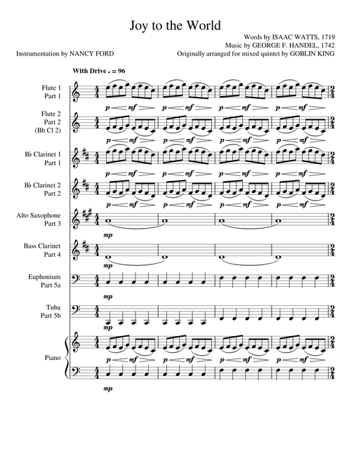 Joy to the World – George F. Handel (for wind ensemble)