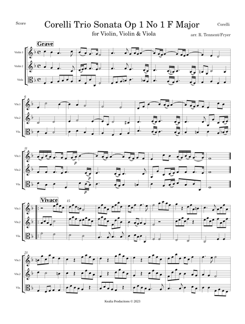 Trio Sonata in F major, Op.1 No.1 – Arcangelo Corelli