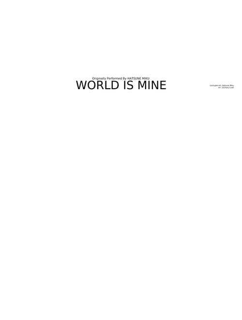ryo & Hatsune Miku - World Is Mine (For Marching/Pep Band)