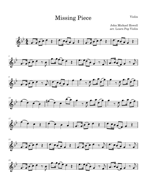 Violin Solo - Missing Piece – John Michael Howell