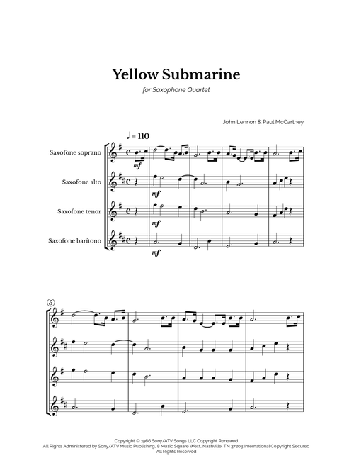 Yellow Submarine (Arr. Marcos Soares) - The Beatles (Woodwind Ensemble)