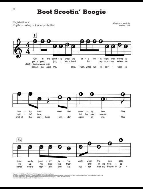 Boot Scootin' Boogie - Brooks & Dunn (E-Z Play Today)
