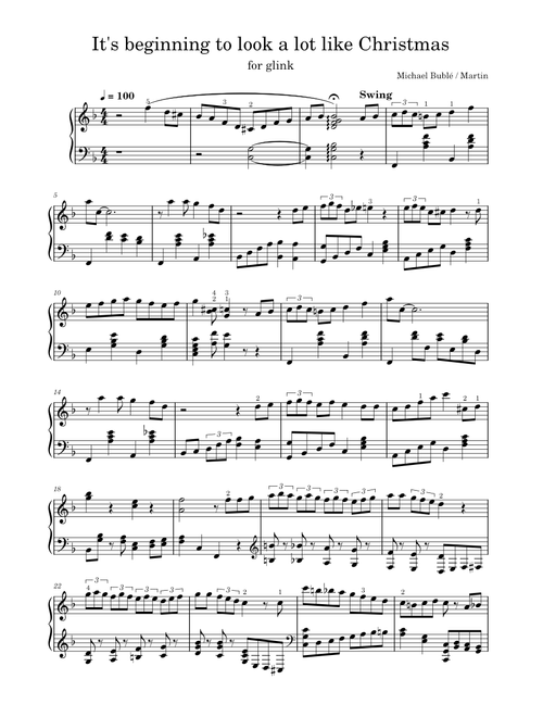 It's Beginning to Look a Lot Like Christmas – Simple Jazz verr