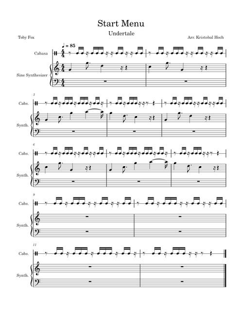 Undertale Start Menu Song – Toby Fox