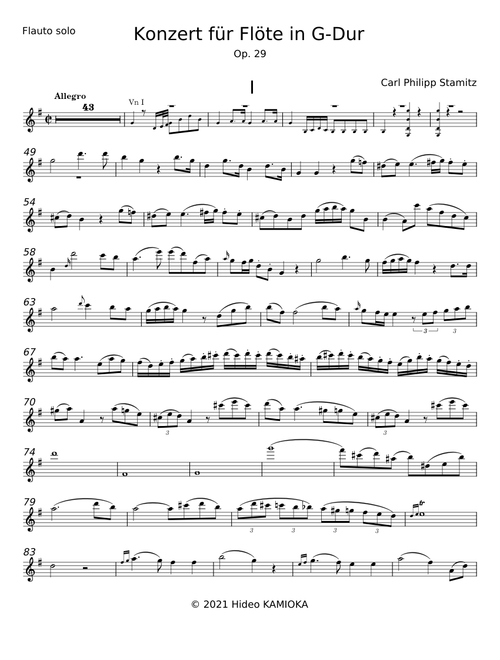 Flute Concerto in G major, Op.29 - Carl Philipp Stamitz