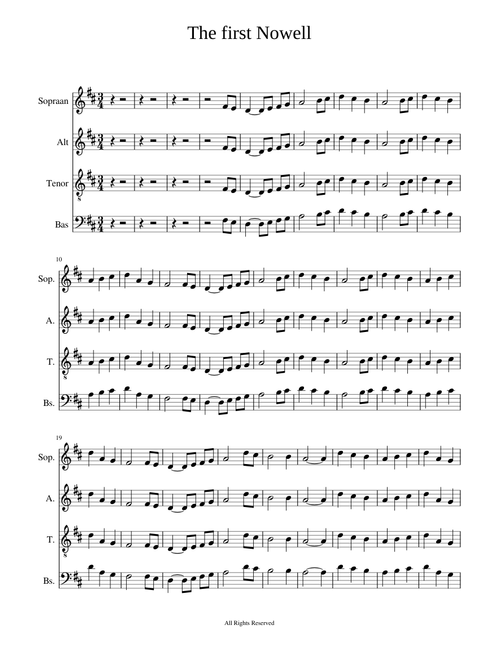 The first Nowell (arr. Willcocks)