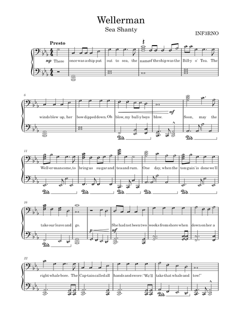 Wellerman (Sea Shanty) Piano Arrangement – ryan.anderson@tdsb.on.ca