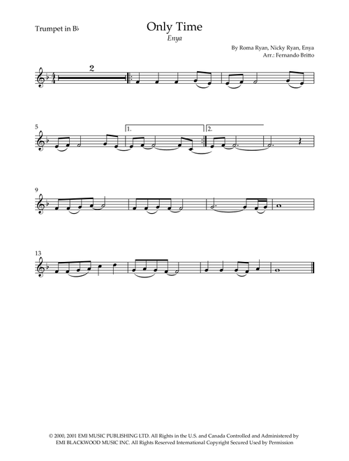 Only Time (Arr. Fernando Britto) - Enya (Trumpet Solo)