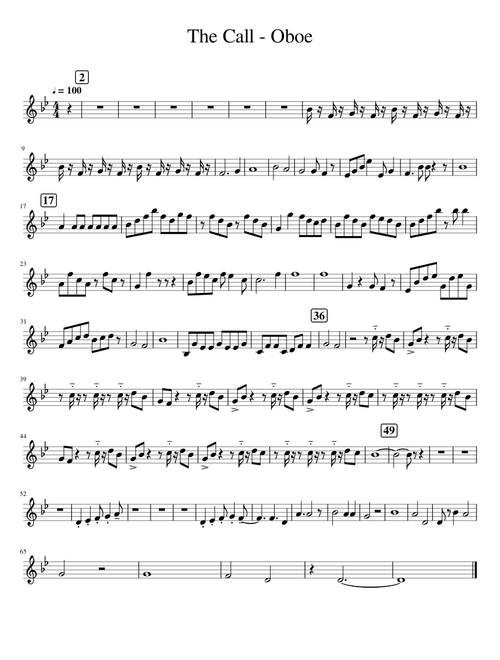 The Call - Oboe