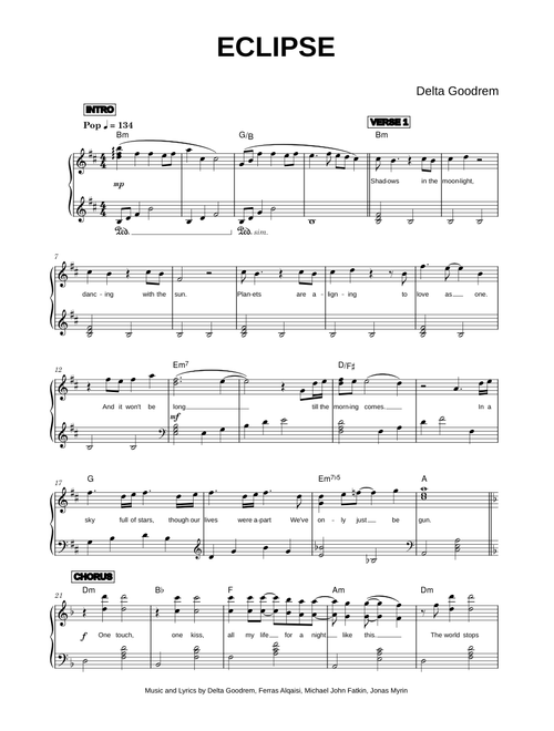 Eclipse - Delta Goodrem (Piano)
