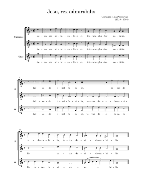 Jesu! Rex admirabilis – Giovanni Pierluigi da Palestrina