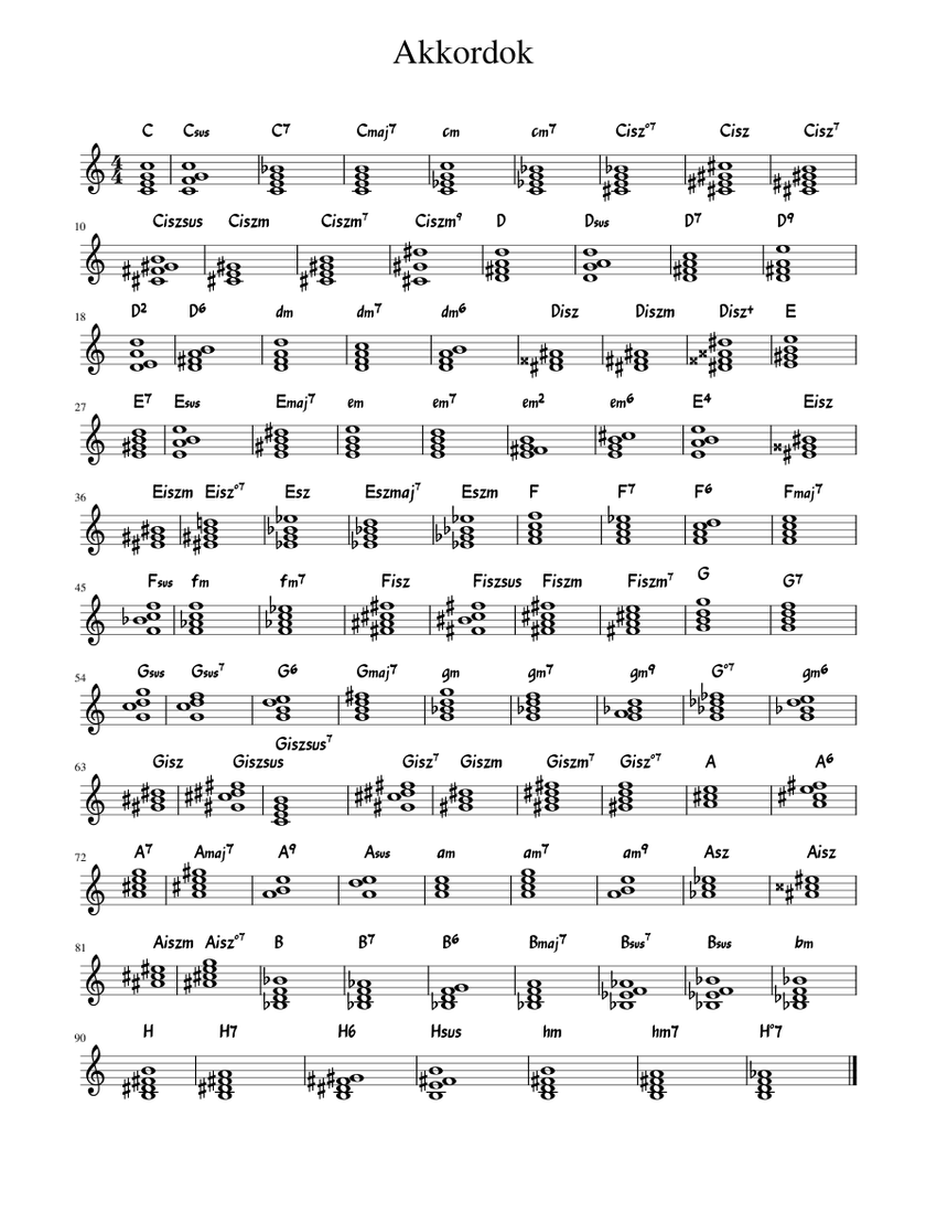 Akorbik Sheet Akkordok Sheet music for Piano (Solo) Easy | Musescore.com