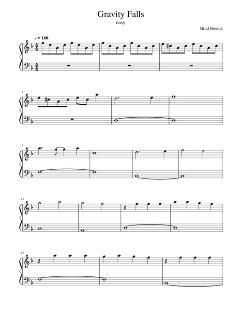Gravity Falls Theme (easy piano version)