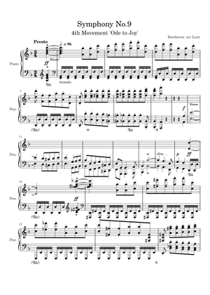 Beethoven – Symphony No. 9 – Op. 125 Sheet Music for Soprano, Alto