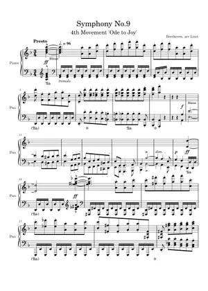 Beethoven – Symphony No. 9 – Op. 125 Sheet Music for Soprano, Alto Beethoven – Symphony No. 9 – Op. 125 Sheet Music for Soprano, Alto