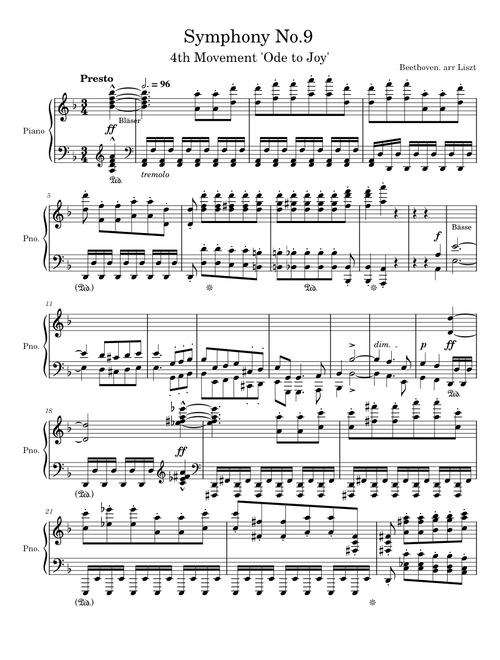 Beethoven/Liszt - Symphony no.9, 4th Movement - 'Ode to Joy'