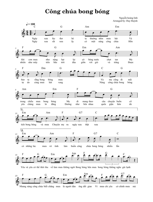 Công chúa bong bóng – Nguyễn Hoàng Linh