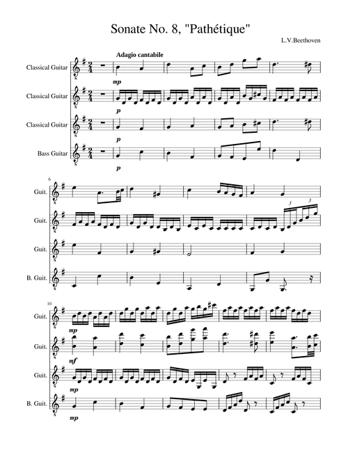 Sonate No. 8 “Pathétique”, 2nd Movement - Op. 13 – Ludwig van Beethoven