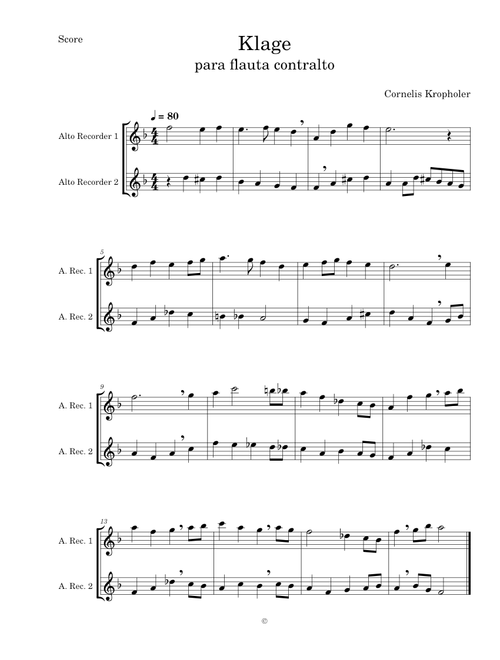 Klage - contralto – osielvega