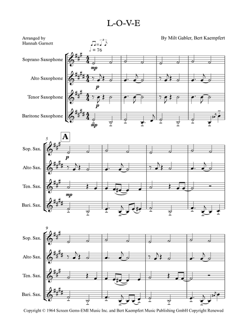 L-O-V-E (Arr. Hannah Garnett) - Natalie Cole (Woodwind Ensemble)