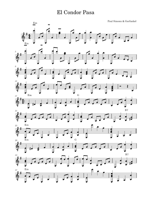 El condor pasa – Simon & Garfunkel