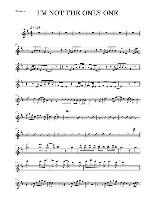 I'M NOT THE ONLY ONE (Alto Sax RMX)