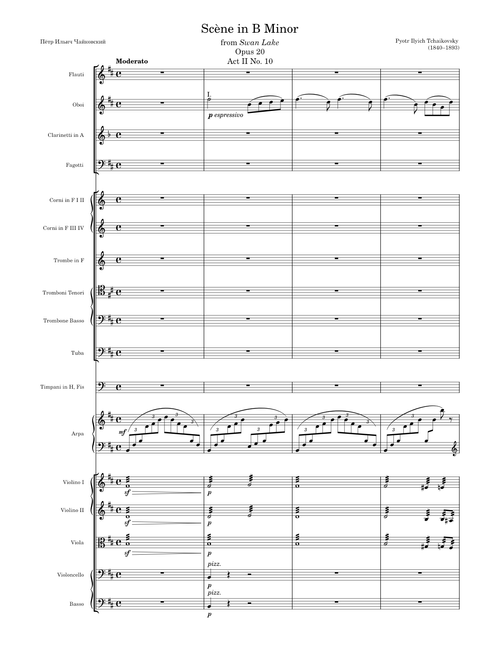 Swan Lake No. 10 Scène in B Minor Opus 20 – Tchaikovsky