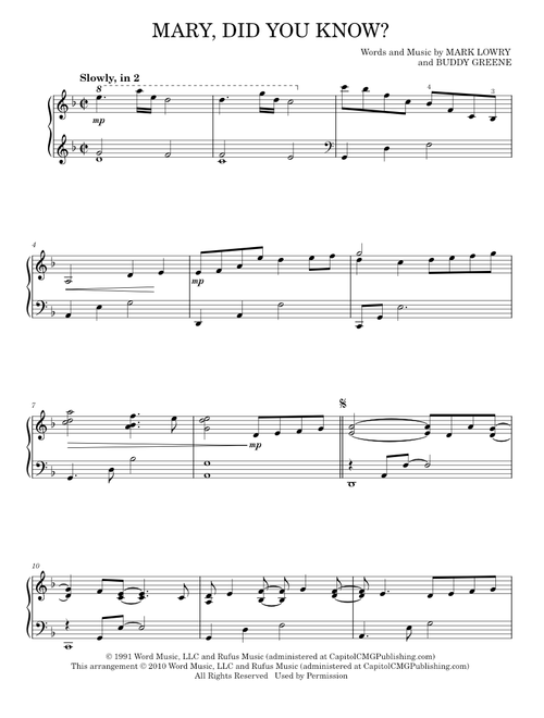 Mary did you know - Kathy Mattea (Piano Solo)