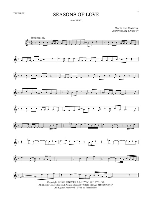 Seasons Of Love (from Rent) - Jonathan Larson (Trumpet Solo)