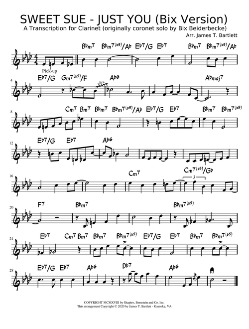 Sweet Sue - Just You  Bix Version
