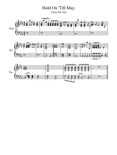 Hold On 'Till May - Pierce The Veil (Unfinished)