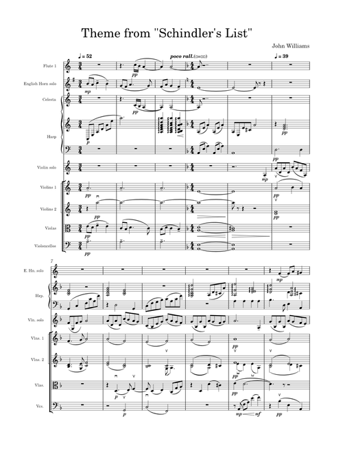 Theme from "Schindler's List" – John Williams and Itzhak Perlman