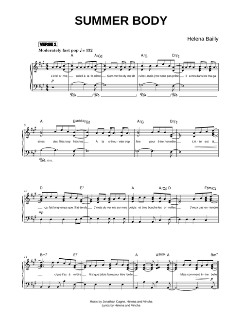 Summer Body - Helena Bailly (Piano)
