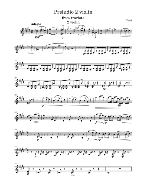 La Traviata – Giuseppe Verdi Preludio