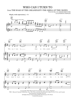 Play Official version of Who Can I Turn To (When Nobody Needs Me