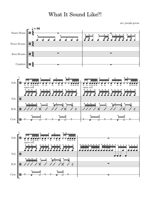 What It Sound Like?!   Drumline Cadence