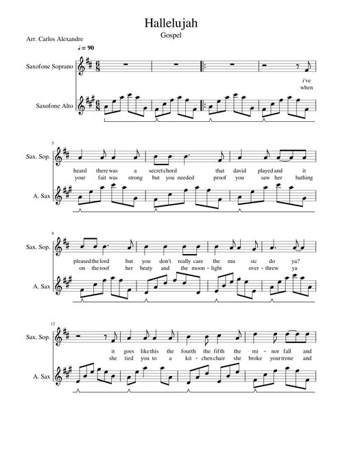 Hallelujah Dueto De Sax