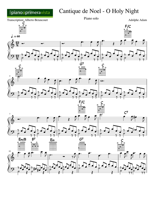 O Holy Night - piano
