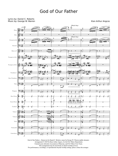 God of Our Fathers - Arranged for Orchestra by Kian Arthur Angcos