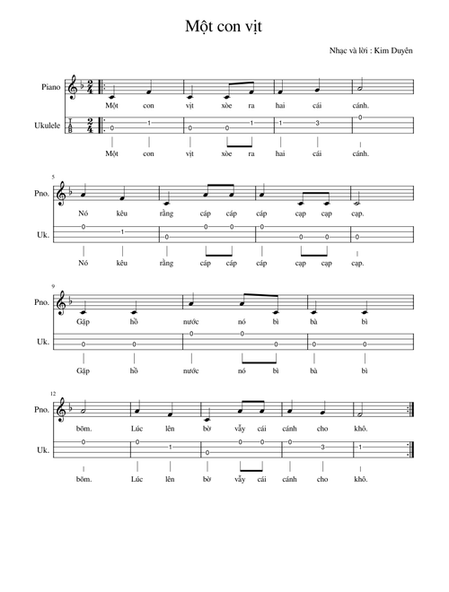 Một con vịt - Ukulele